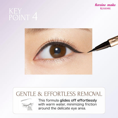 Heroine Make KissMe Prime Liquid Eyeliner | 0.1mm tip | Brown Black