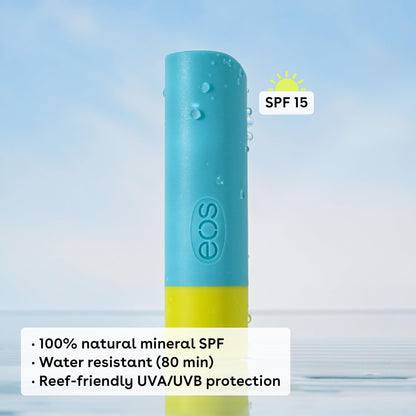 eos Natural SPF 15 Lip Balm- Pineapple Coconut, Water Resistant Daily Sun Protection & Lip Sunblock, 0.14 oz