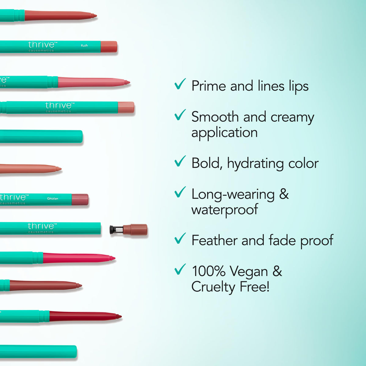 Thrive Causemetics Lip Filler Plumping Lip Liner, Plum Mauve Shade