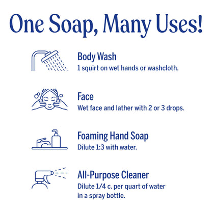Dr. Bronner's Rose Pure-Castile Liquid Soap, Hand Soap, 32 oz