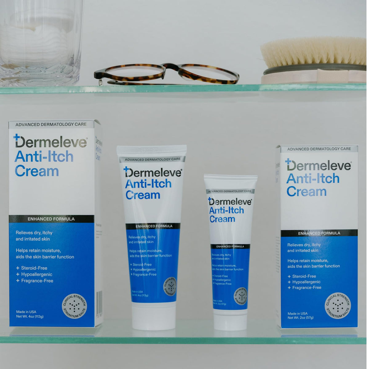 Dermeleve Dermatologist Recommended Steroid Free Anti-Itch Cream, 4oz 1 Ct.