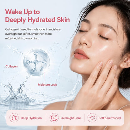 Collagen Night Wrapping Mask, Collagen NightWrapping Peel-Off Mask,2.53 Fl