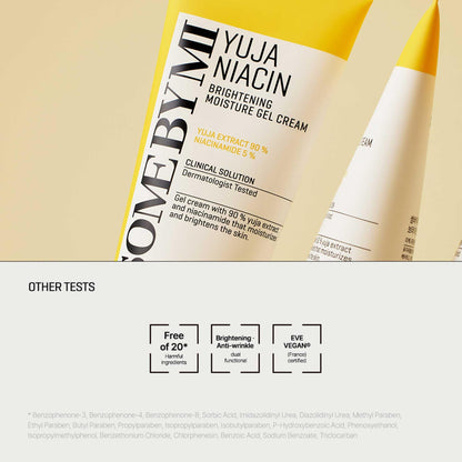 SOME BY MI Yuja Niacin Brightening Moisture Gel Cream - 3.38Oz, 100ml - Made from 10 Vitamin for Dull-Looking Skin - Mild Moisturizer for Skin Calming, Melasma and Blemish Care - Korean Skin Care
