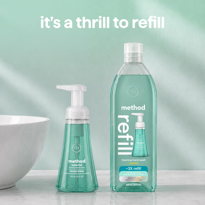 method Foaming Hand Wash Refill, Waterfall, 28 fl oz, 4 pack