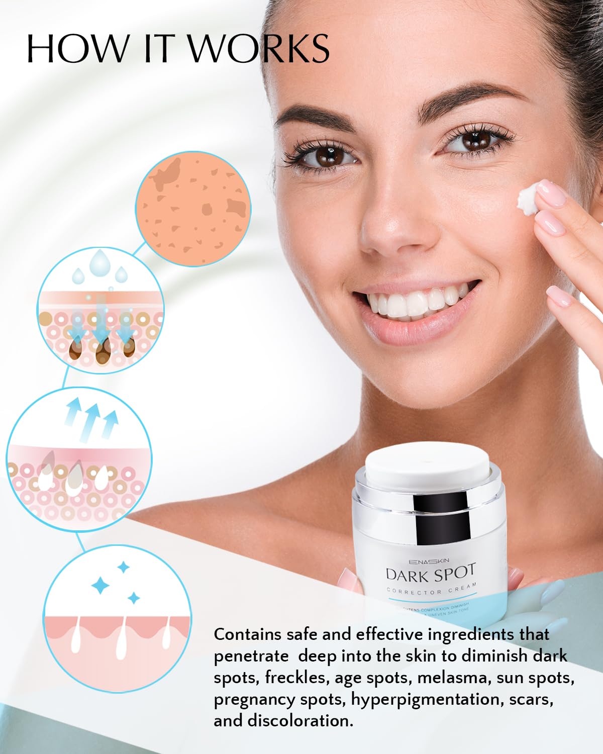 EnaSkin Dark Spot Remover for Face & Body with Niacinamide, Corrector Cream