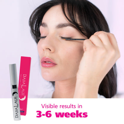 DABALASH Professional Eyelash & Eyebrow Growth Serum with Castor Oil – Promotes the Appearance of Naturally Longer, Fuller, Thicker & Stronger Lash + Brow Hair – 0.18 oz