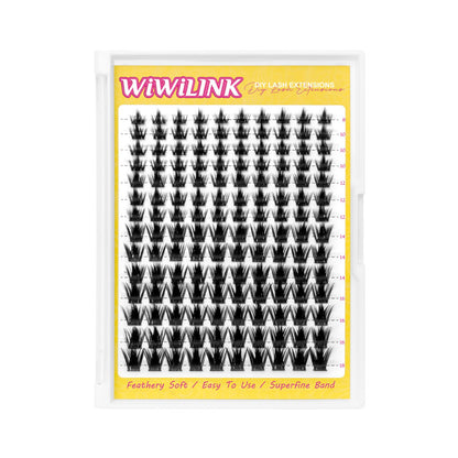 WiWiLINK California Sunset Lash Clusters, 8-18mm Manga Cluster Lashes Only
