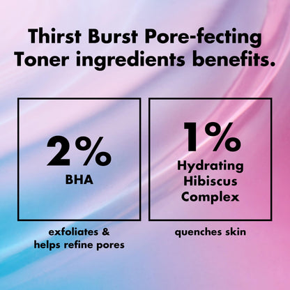 e.l.f. SKIN Thirst Burst Pore-fecting Toner, Hydrating for Face, Smooths, Plumps & Minimizes Pores, Infused with Salicylic Acid, Vegan & Cruelty-Free
