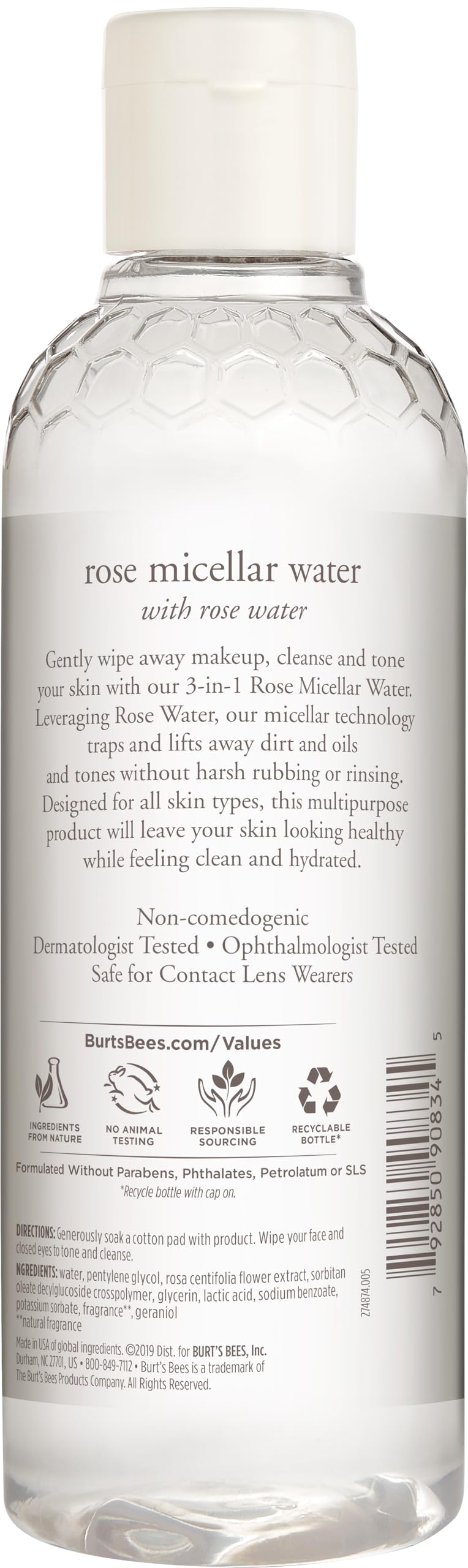 Burt's Bees Burts Bees Rose Micellar Toning Water 8 Oz
