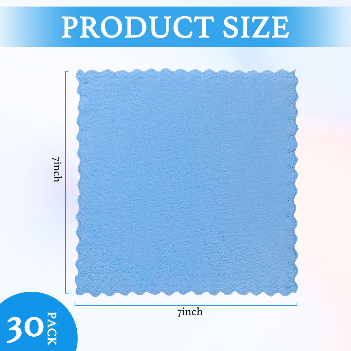 Vermiels 30 Pack Makeup Remover Cloths 7x7 Inch Reusable Facial Washcloths