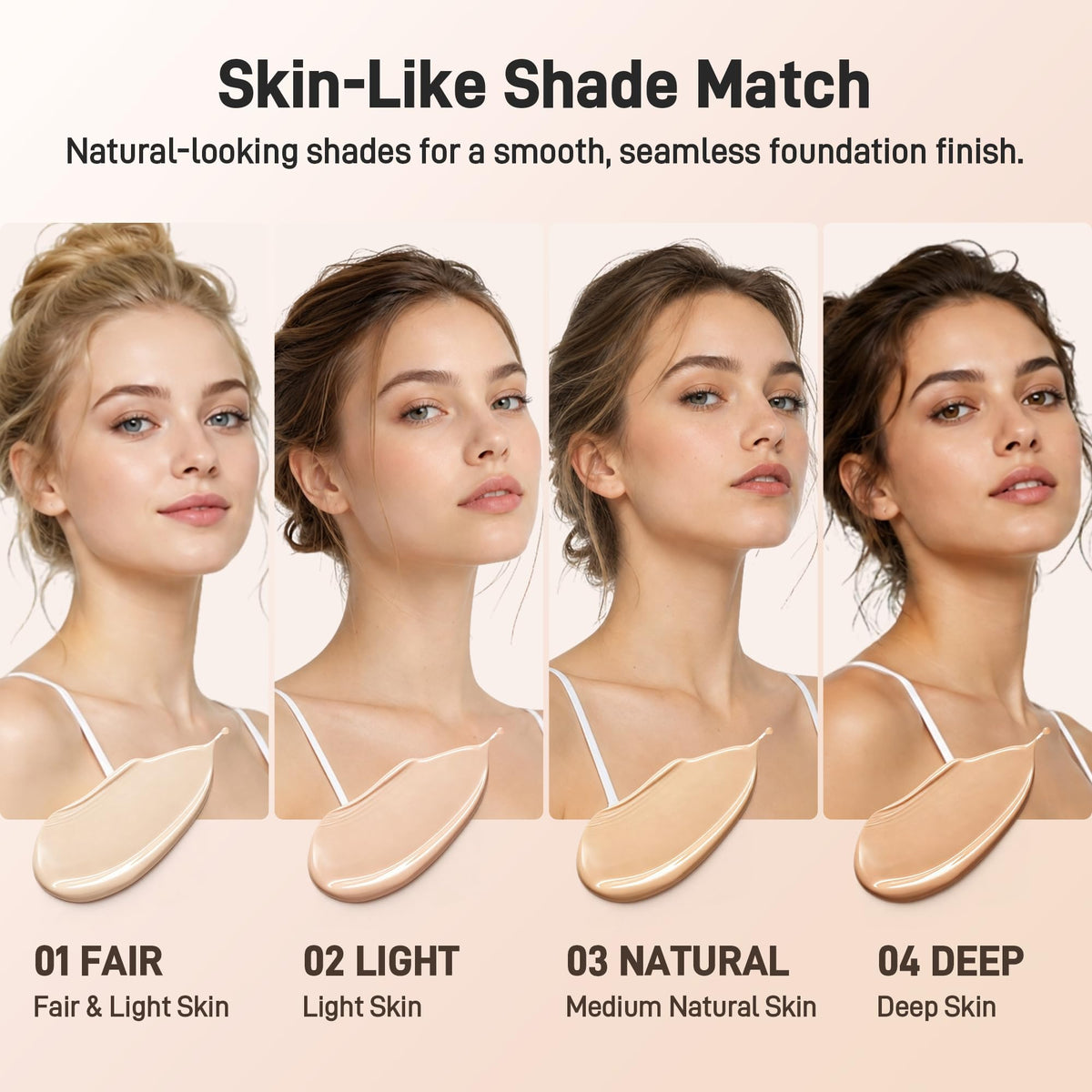Matte Foundation For Oily Skin Full Coverage Lightweight Face Makeup 1.23oz