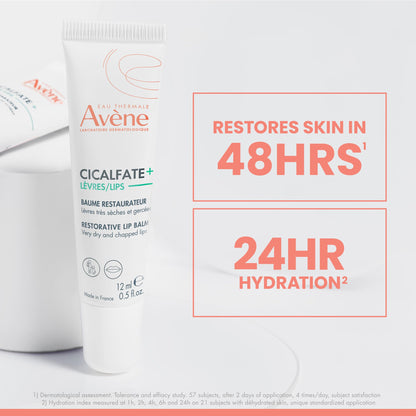 Avène Cicalfate+ Restorative Lip Balm, Soothes and Restores Dry, Chapped Lips. Protective Lip Balm for sensitive skin, Helps restore skin barrier, Fragrance-free