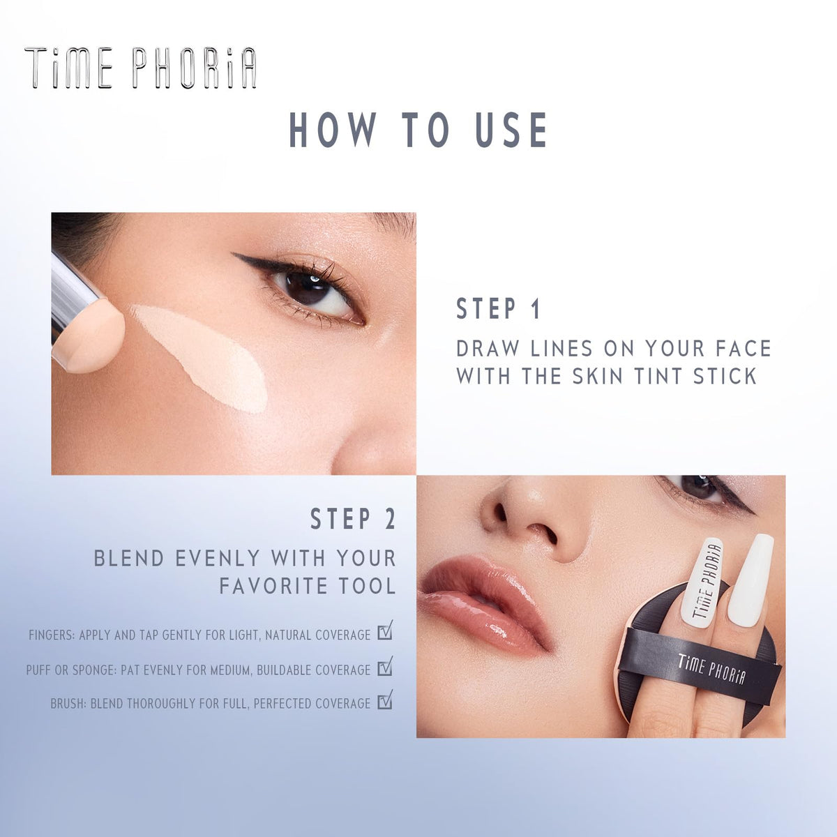 TIMEPHORIA Timeless FixionI Skin Tint Stick Foundation Satin Finish 02BIRCH