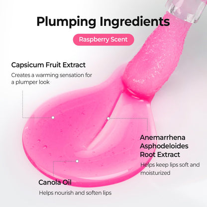 Laka Spicy Lip Plumper - Maximum Strength (#02 Raspberry) - Clear Color