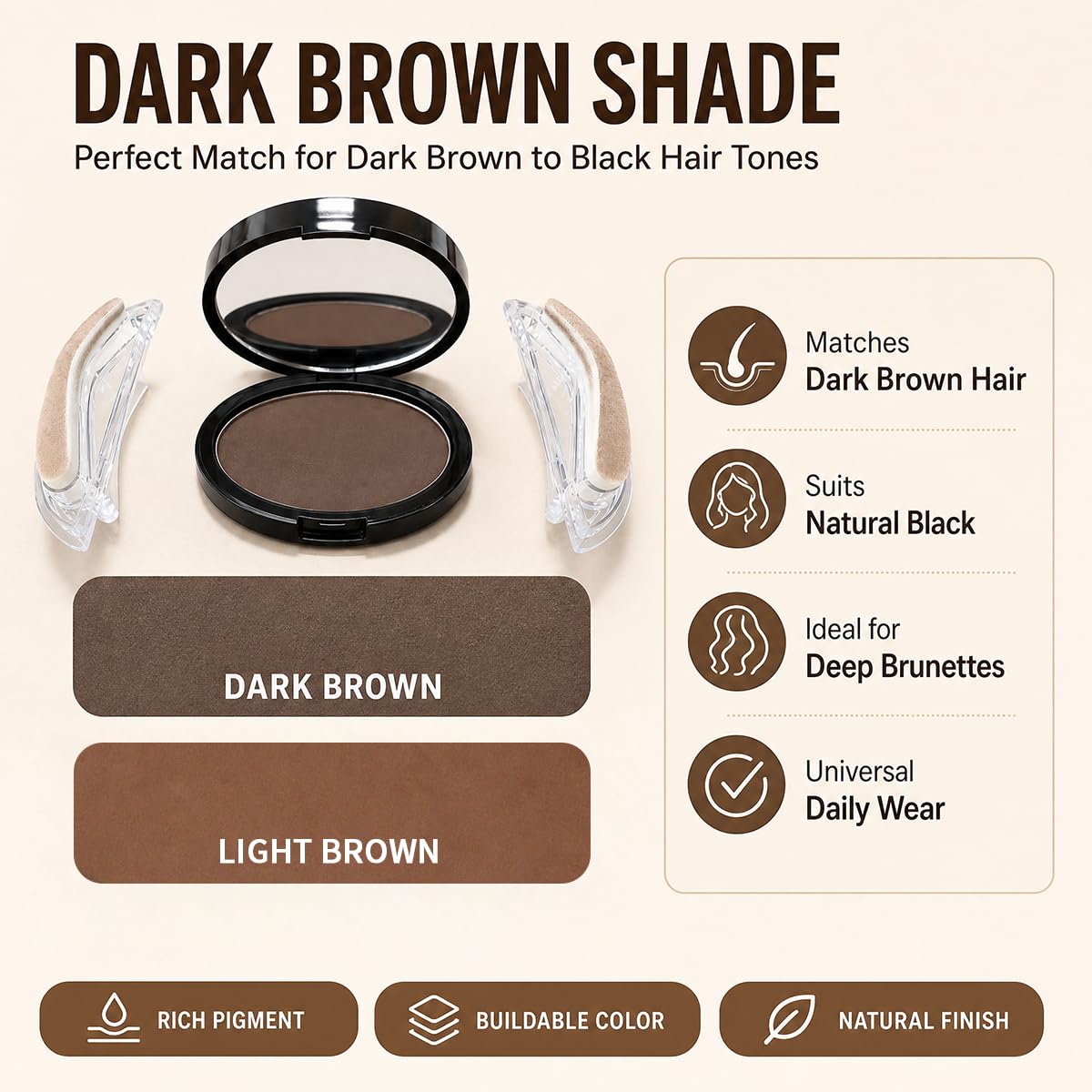 2Pcs Eyebrow Stamp Kit, Eyebrows in 5 Seconds, Achieve perfect results easily with Precise Application (DARK BROWN)