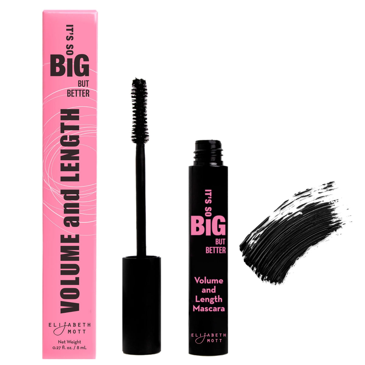 Elizabeth Mott Black Volumizing Mascara, 8ml
