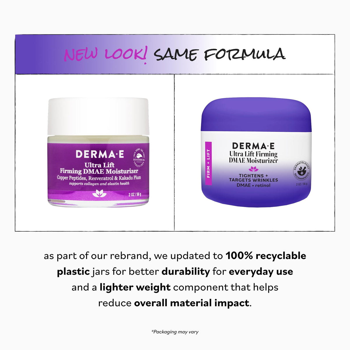 DERMA E Ultra Lift Firming DMAE Day & Night Cream, 2 Oz Face Moisturizer