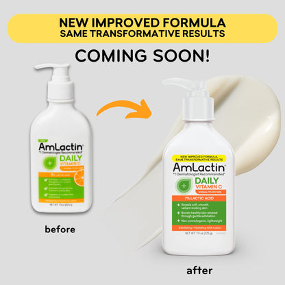 AmLactin Daily Vitamin C Lotion, 7% Lactic Acid, Dry Skin, 7.9 oz