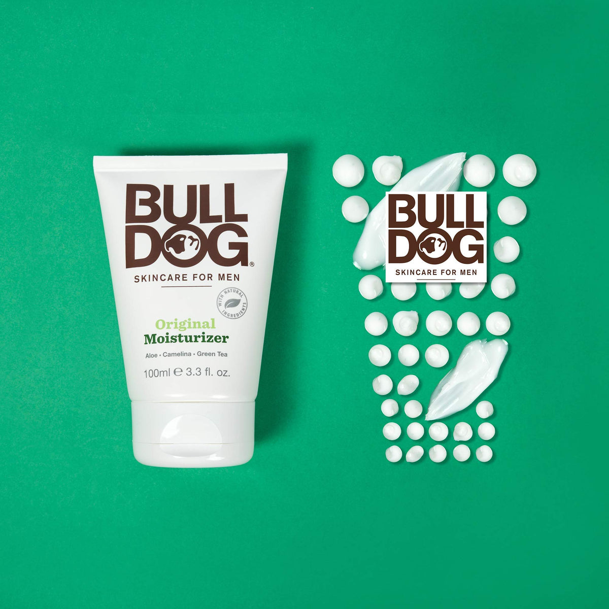 BULLDOG Mens Skincare and Grooming Face Moisturizer Original, 3.3 Fluid Ounce