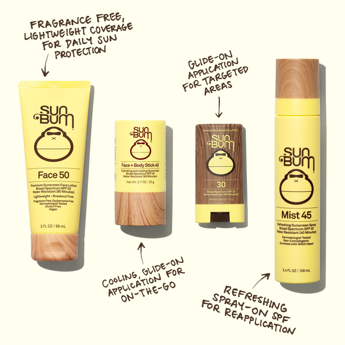 Sun Bum Original SPF 40 Face and Body Sunscreen Stick - Travel Size, 0.7 oz