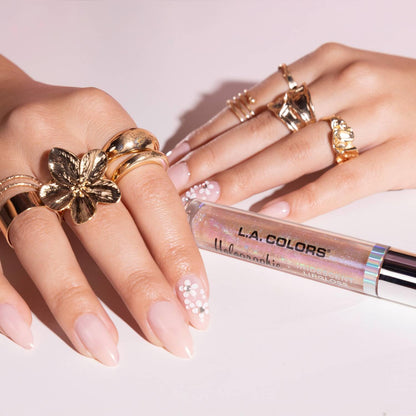 L.A. COLORS Holographic Iridescent Lipgloss, Glazed Donut CLG426