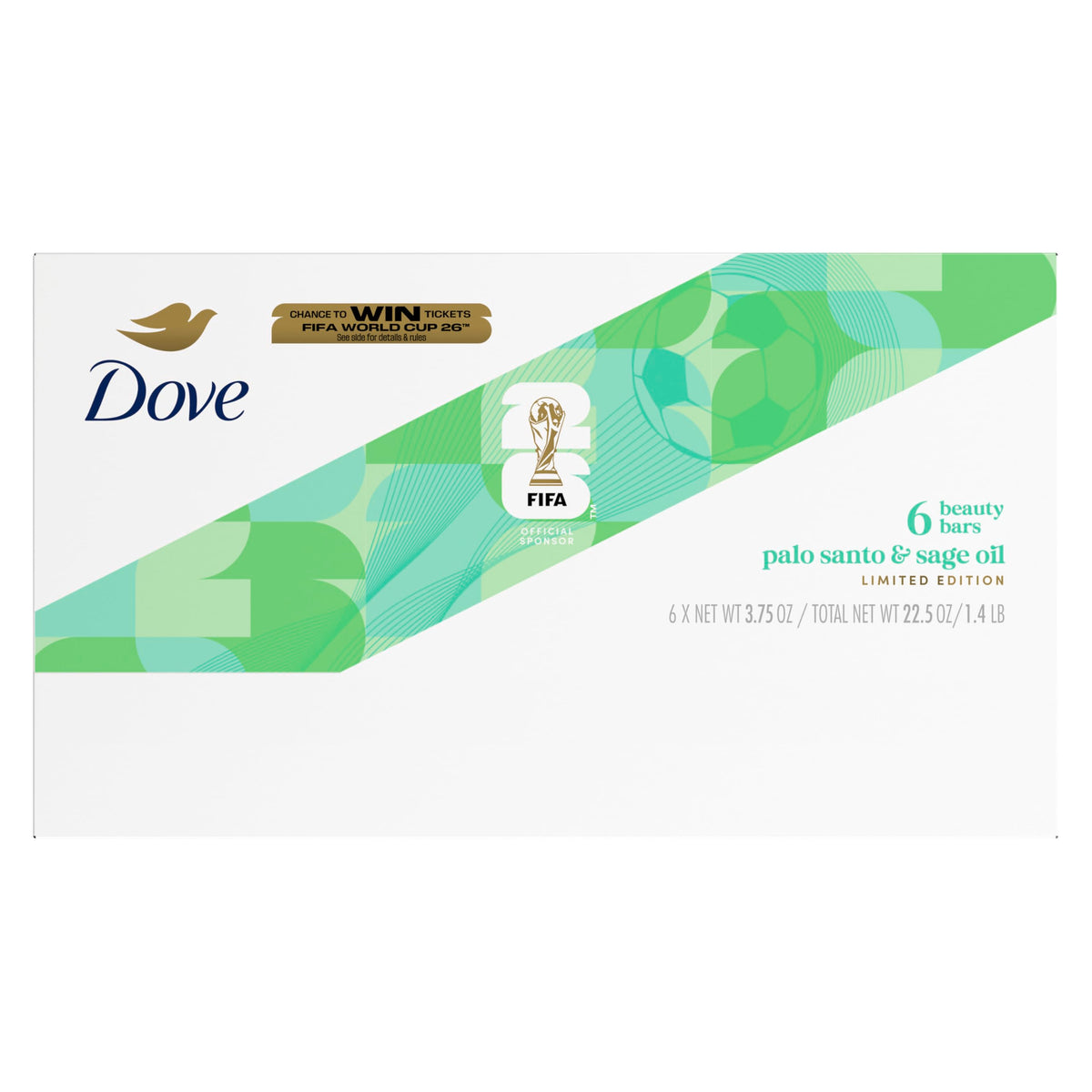 Dove Beauty Bar Soap, Palo Santo & Sage Oil, I 6 Count 3.75 oz