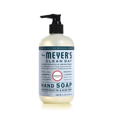 MRS. MEYER'S CLEAN DAY Hand Soap, Snowdrop Scent, 12.5 Fl Oz Bottle