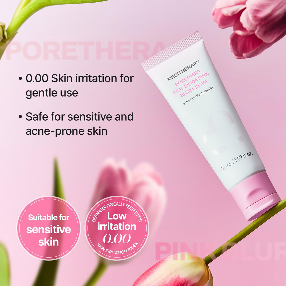 MEDITHERAPY Probiotics Pink Blur Long-Lasting Prime, Oil Control 1.69 fl.oz