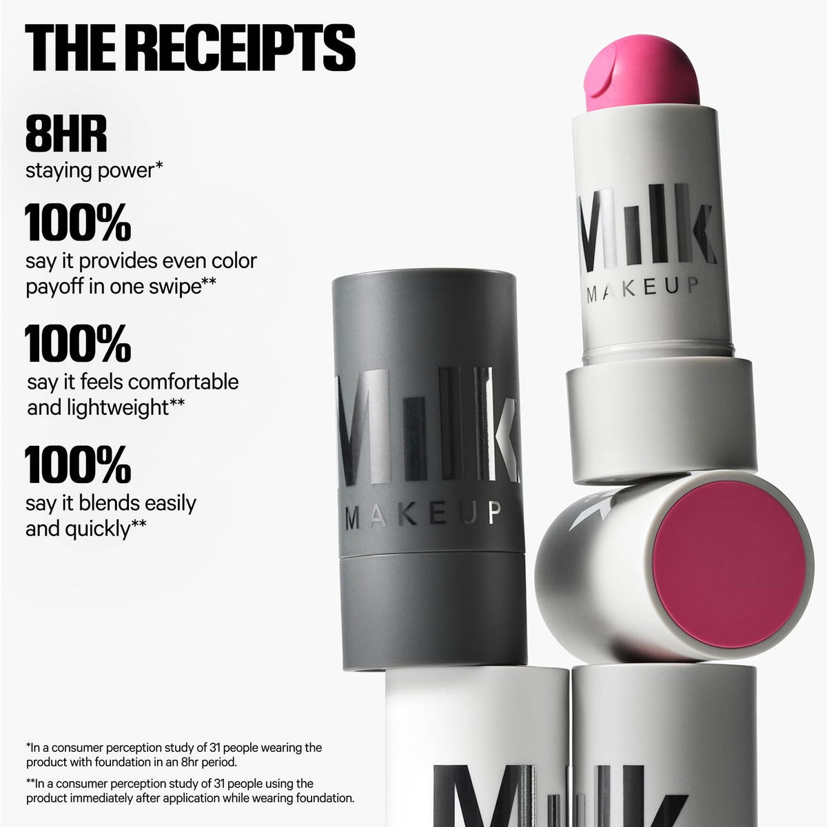 Milk Makeup Lip + Cheek Blur Stick – Vapor (Soft Mauve Pink), 0.28 oz