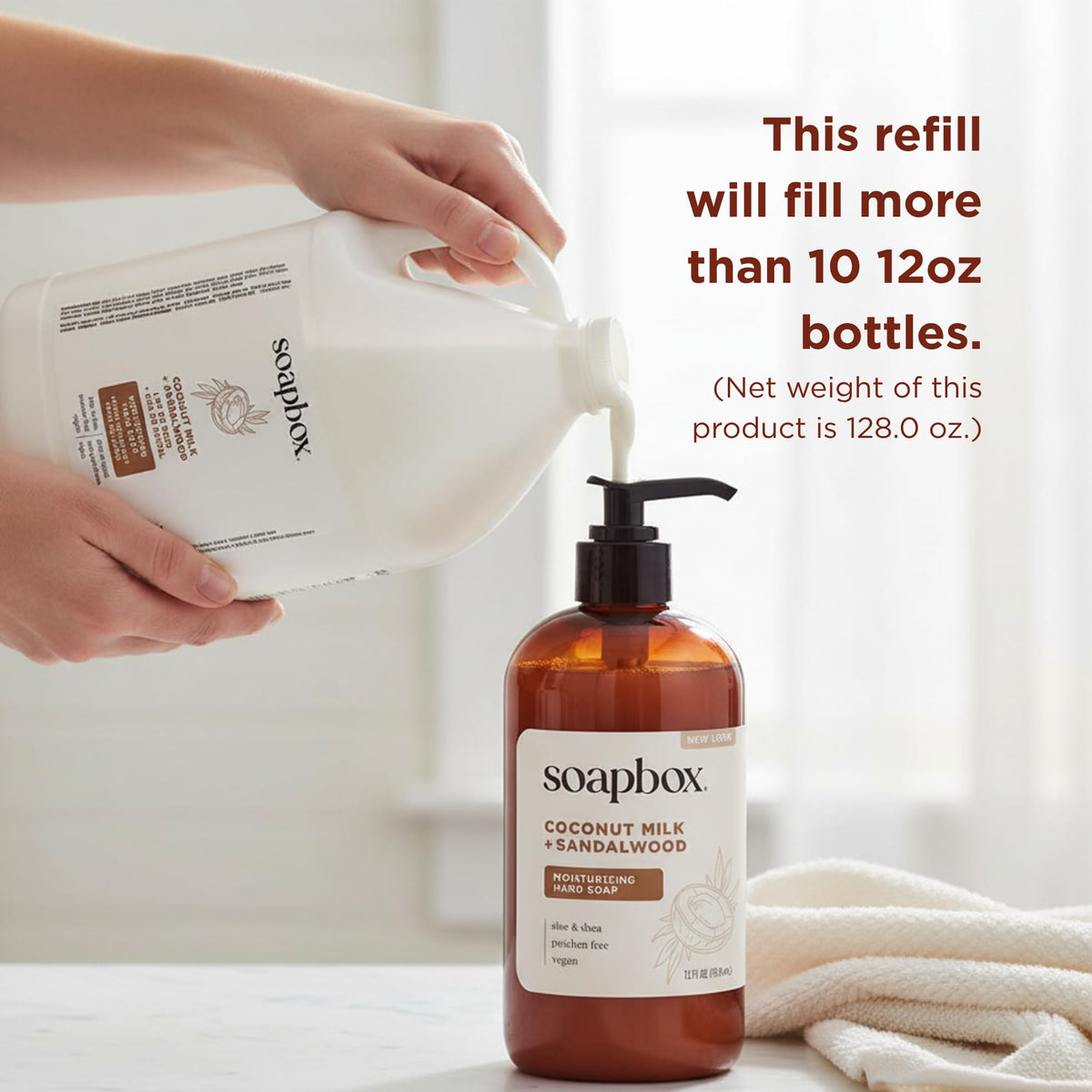 Soapbox Coconut Milk & Sandalwood Liquid Hand Soap Refill - 1 Gallon