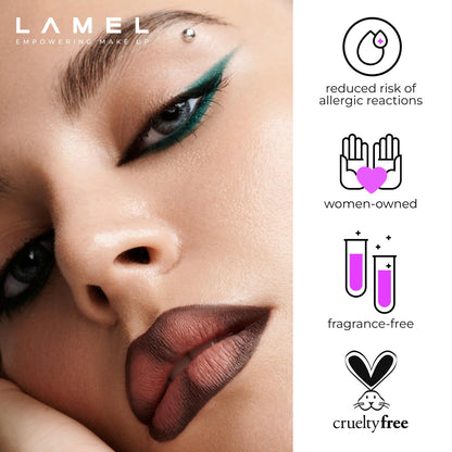 Lamel Gel Lip Liner Pencil – Intense Brown – 2-in-1 Waterproof Lip Liner