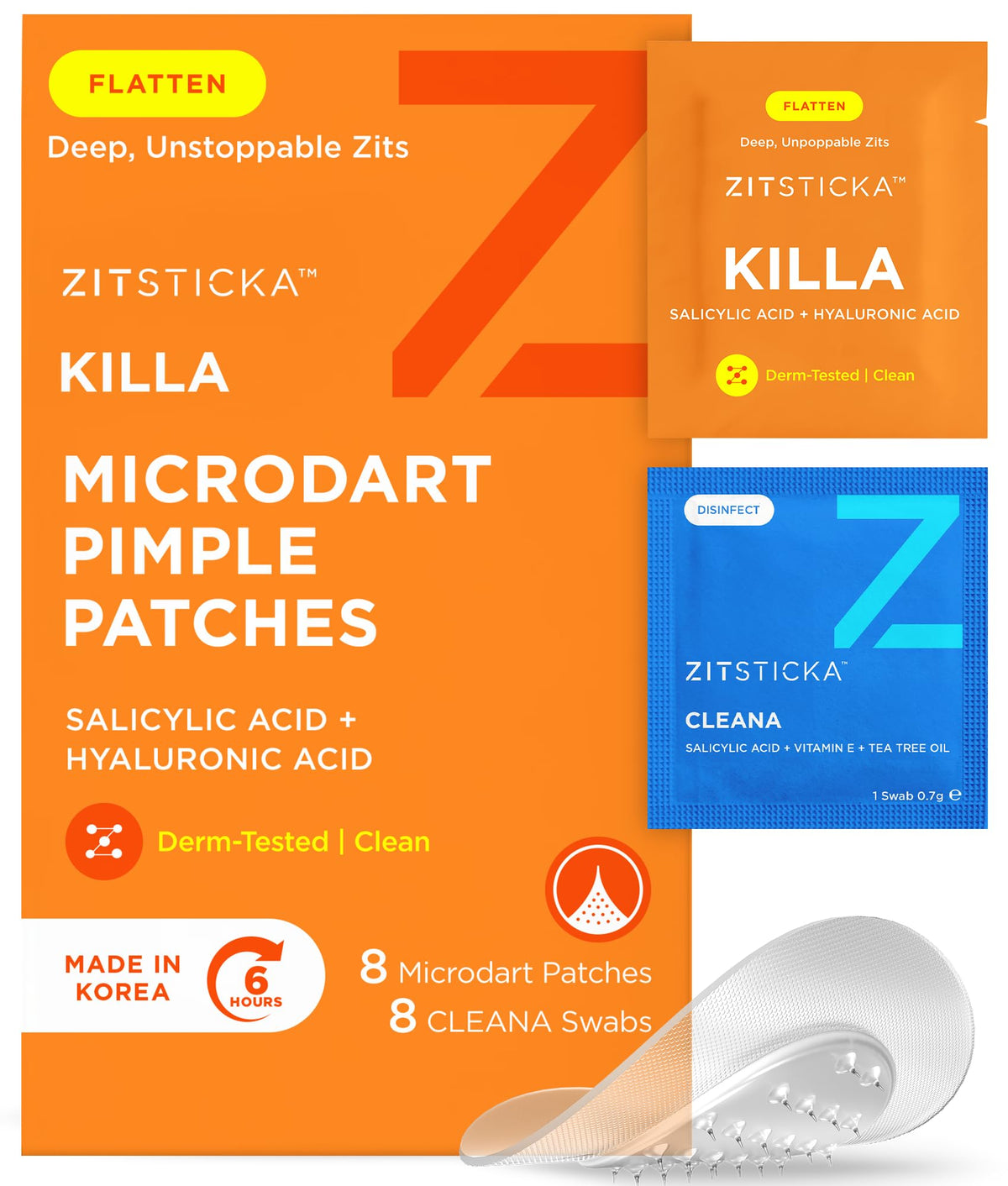 ZitSticka Killa Kit Microdart Pimple Patch For Face, Fast-Acting, 8 Count