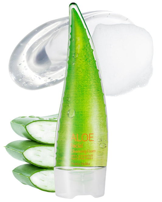 HOLIKA HOLIKA Aloe Facial Cleansing Foam, 5.07 fl.oz.