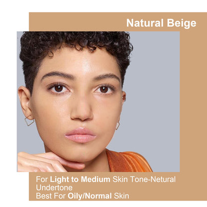 FV Matte Waterproof Foundation-Longwear Transfer-Proof, with Medium to Full Coverage, Oil-control & Lightweight, Liquid Foundation Makeup for Normal/Oily Skin, 30g, Natural Beige