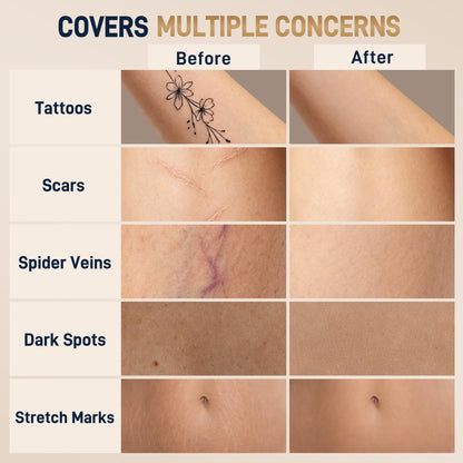 Body Coverage Perfector Tattoo Concealer for Tattoo Scars Veins 03 Natural