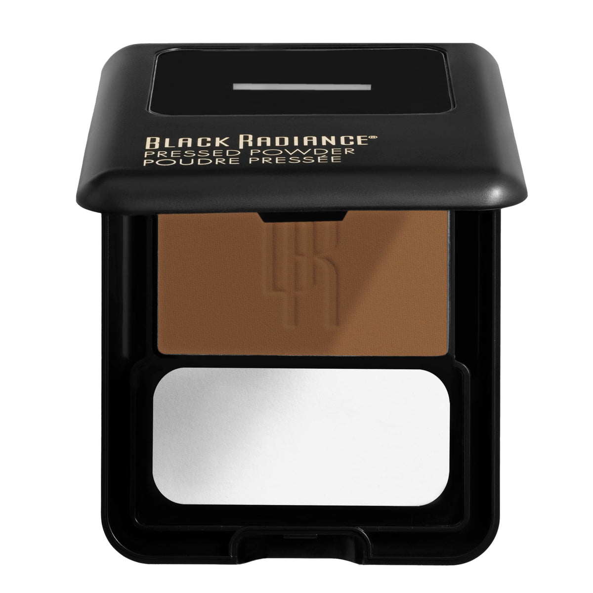 Black Radiance Pressed Powder, Pigment-Rich Matte Finish for Light Skin Tones, Oil-Absorbing Compact with Mirror & Sponge - Golden Almond
