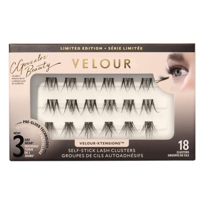 Velour x CGonzalez Beauty Self Adhesive Lash Clusters, 18 Count