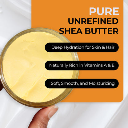 RA COSMETICS African Shea Butter Raw Unrefined from Ghana – 100% Pure Ivory Shea Butter for Skin, Hair & Body – Natural Moisturizer for Dry Skin & Scalp Care – Raw Shea Butter 8 oz