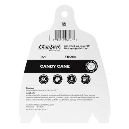 ChapStick Candy Cane Flavored Lip Balm Sticks, Holiday Gift Set, 4-Pack