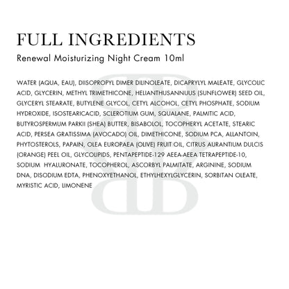 RéVive Renewal Discovery Set - Rescue Elixir Oil 5 mL / 0.17 oz and Moisturizing Night Cream 10 mL / 0.34 oz，New Customer Trial Kit to Improve Texture, Firmness & Radiance, with RVGF Technology