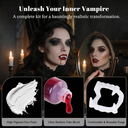 Halloween Vampire Makeup Kit,SFX Makeup Set for Special Effects Makeup