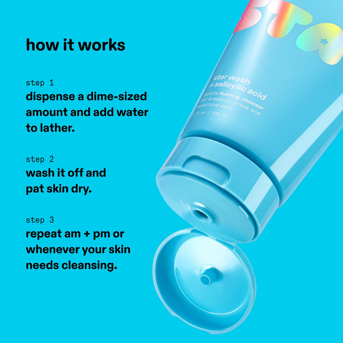 Starface Star Wash® Blue Foaming face Cleanser, 5 fl oz