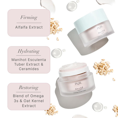 PÜR MINERALS Get A Lift Firming Facial Cream - Face Moisturizer, 0.48 Oz