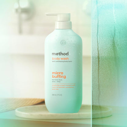 method Exfoliating Body Wash, Micro Buffing, 17 fl oz