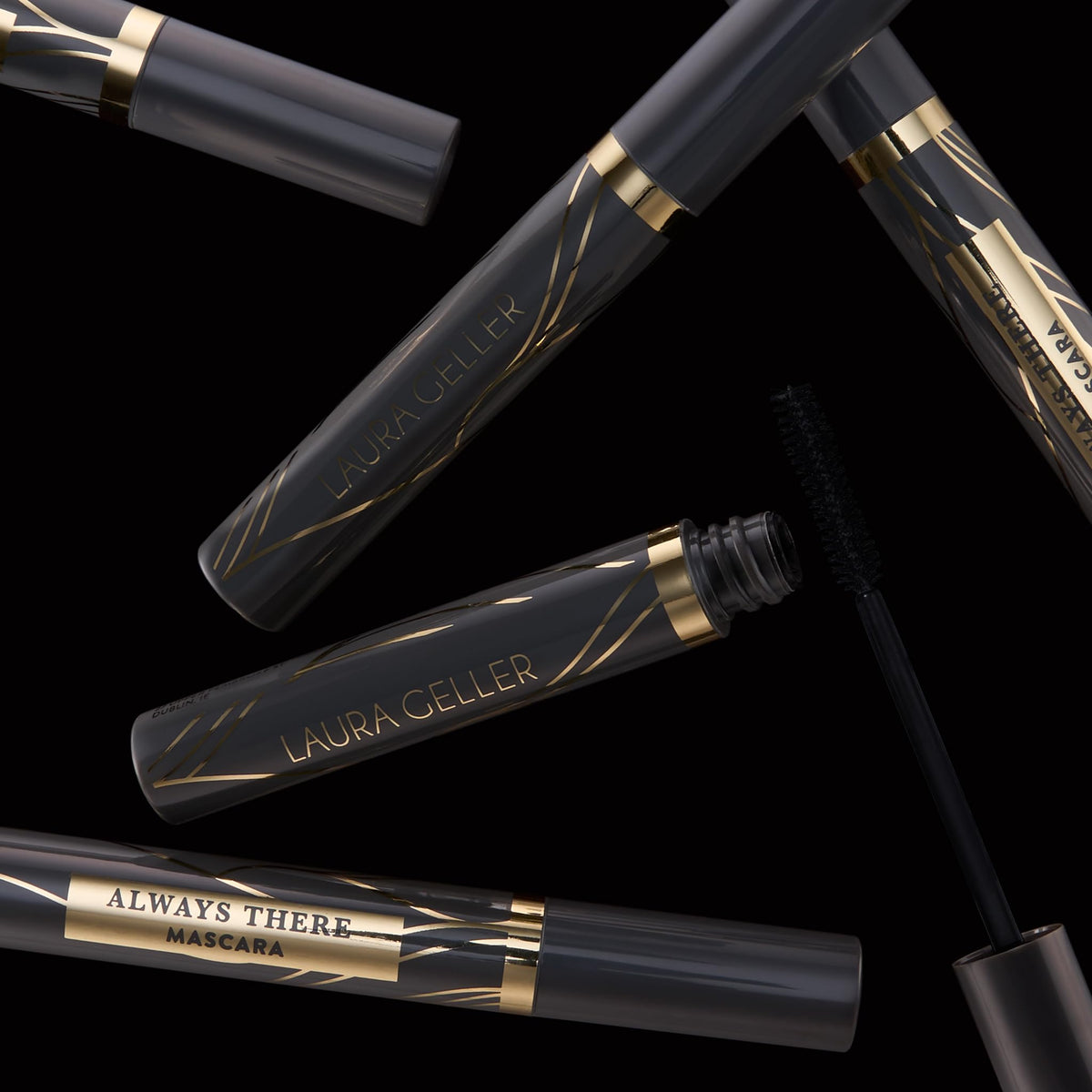 LAURA GELLER NEW YORK Always There Lengthening Mascara in Black - Defining, Curling, Buildable Formula Eye Makeup- Innovative Lengthening Brush - 1 count