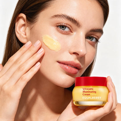 EQUALBERRY Vitamin Illuminating Cream with Niacinamide, TXA, Ceramide | Brightening for Uneven Tone & Dull Skin, Skin Barrier Support, Lightweight Hydration, 1.69 fl oz / 50ml