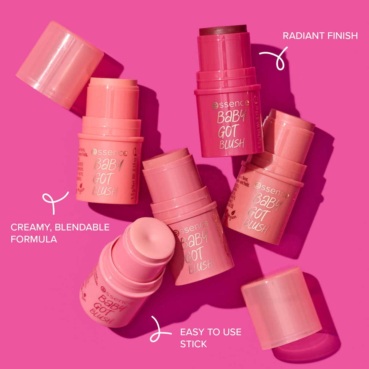 essence Baby Got Blush, Face Cream Blush Stick (30 | Rosé All Day)