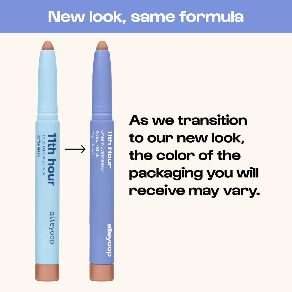 ALLEYOOP 11th Hour Cream Eyeshadow Stick & Liner, Champagne Shimmer