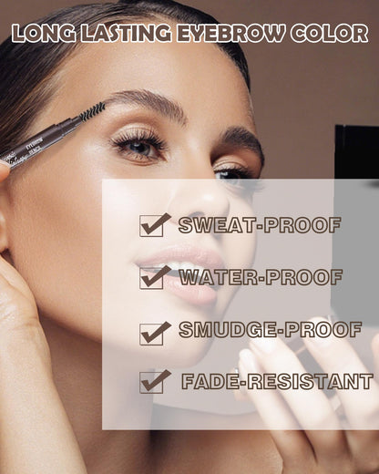 Berinist 6 Pack Dark Brown Waterproof Eyebrow Pencils for Women