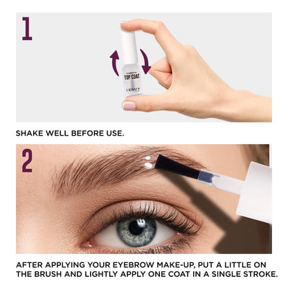i-ENVY by KISS Eyebrow Sealer, Clear Eyebrow Setting Topcoat for Perfect Brows, 24 Hour Long Lasting Waterproof, Smudge-Proof, Sweat-Proof for Extreme Hold, Non-Glossy Finish with Brush Applicator